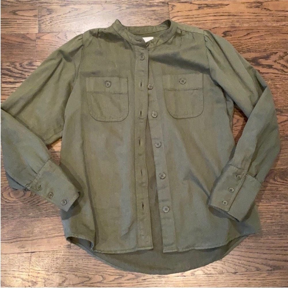 Army Green Point Sur Long sleeve casual Button Up shirt - Size XS